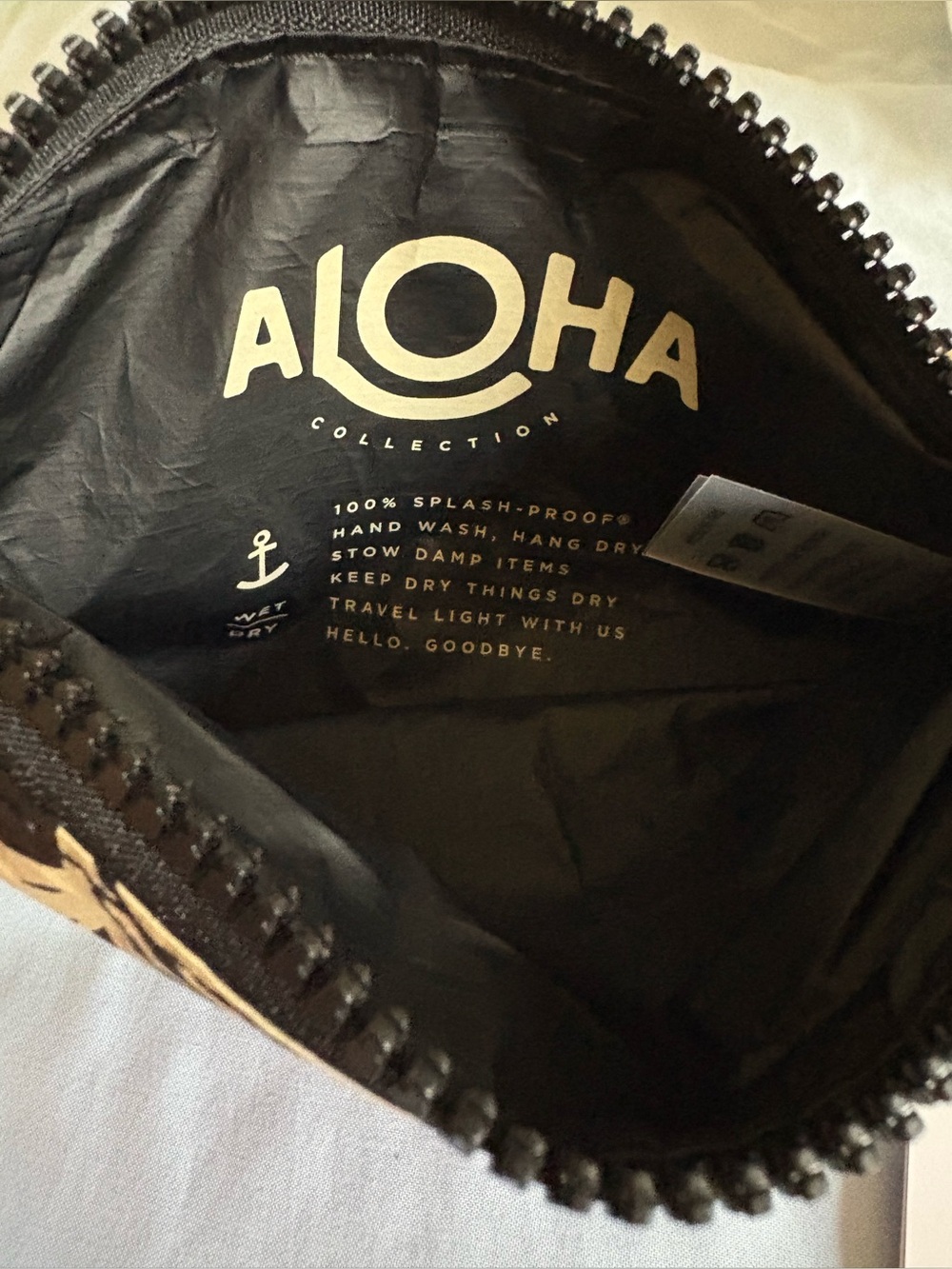Aloha Collection Mini Pouch Heliconia Glow on Black - Picture 5 of 6
